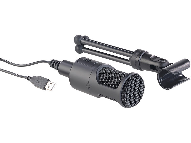 Microphone USB, Microphone À Condensateur De Studio Professionnel 48V, Kit  De Microphone Pour Ordinateur PC Avec