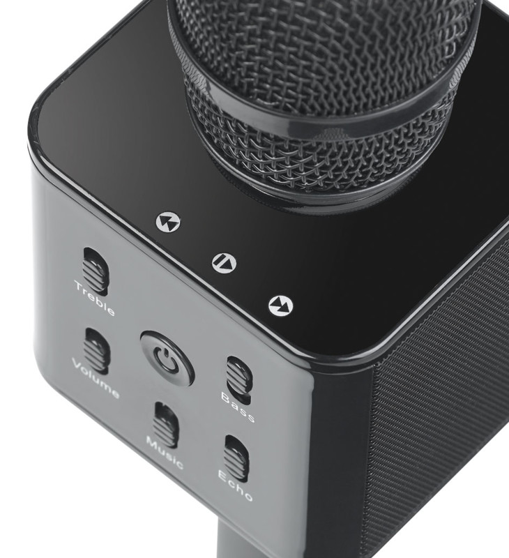 Microphone Karaoké avec Haut-parleur Bluetooth et changeur de voix micro-carte  SD, 4 effets sonores