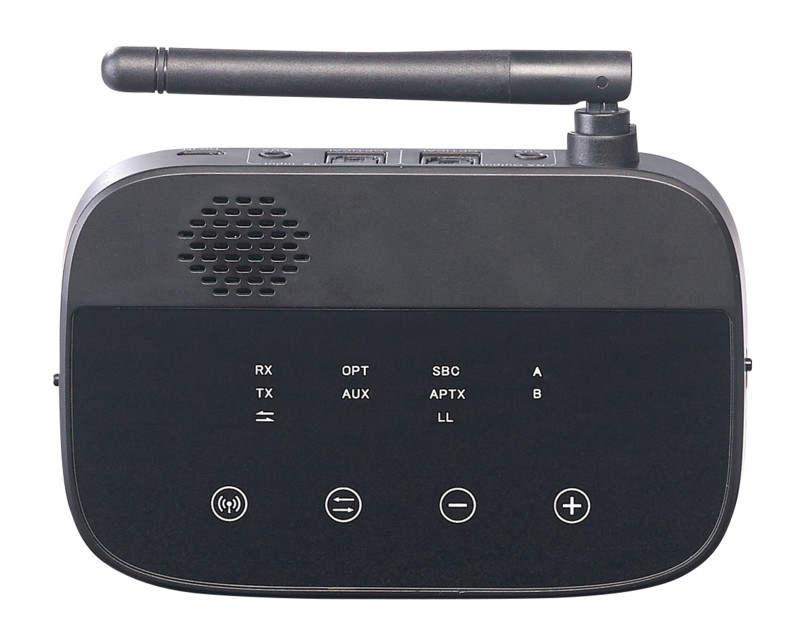 Transmetteur audio AUKEY Transmetteur Bluetooth 4.1 Émetteur et Récepteur 2  en 1 avec 3,5mm AUX et SPDIF / Optique Digital TOSLINK, aptX et Basse  Latence, Double Appairage