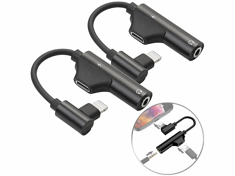 Adaptateur Lightning vers jack 3,5 mm avec fonction chargement