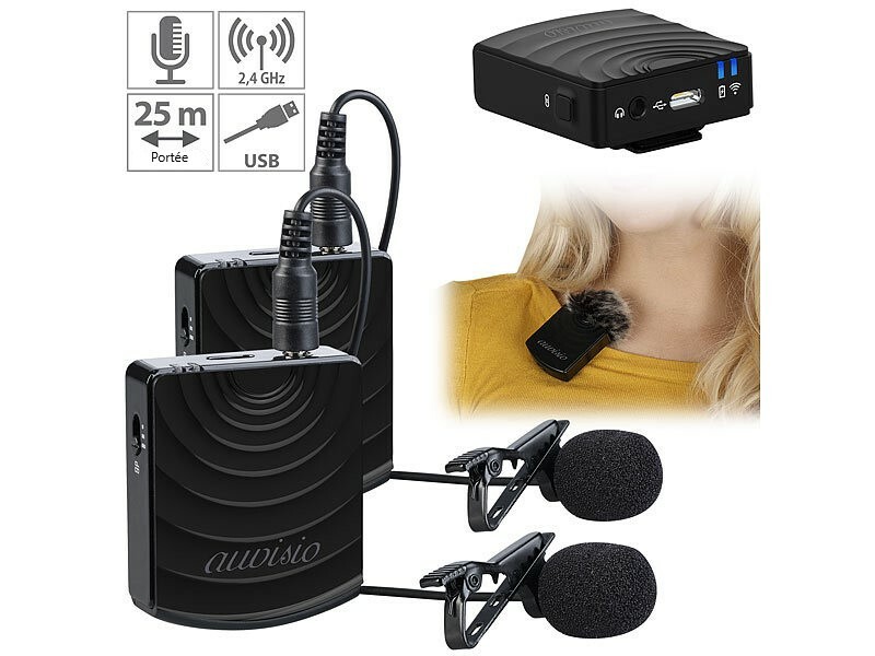 Microphone Auvisio : Amplificateur de voix numérique avec