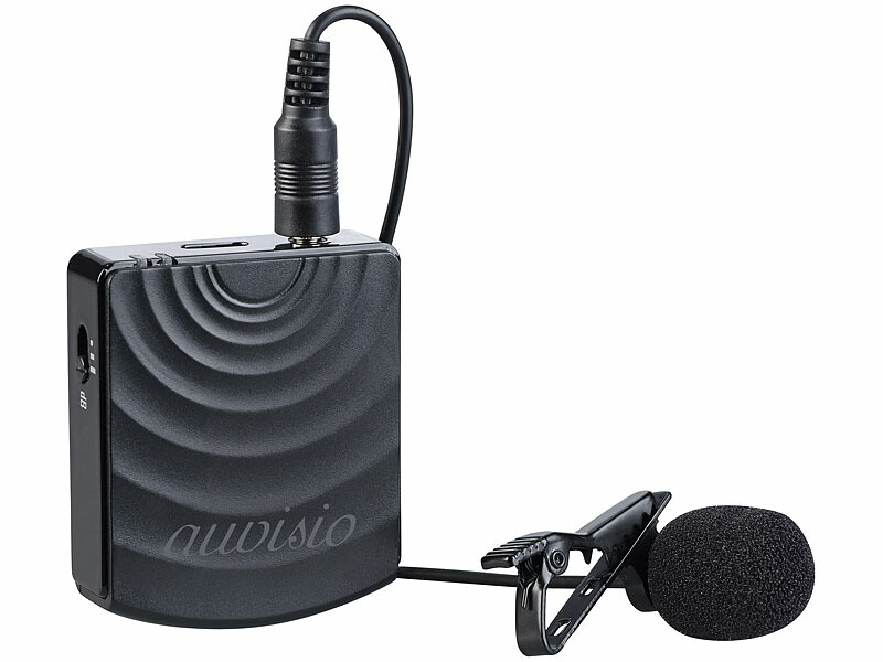 2 microphones sans fil 2,4 GHz avec récepteur jack 3,5 mm