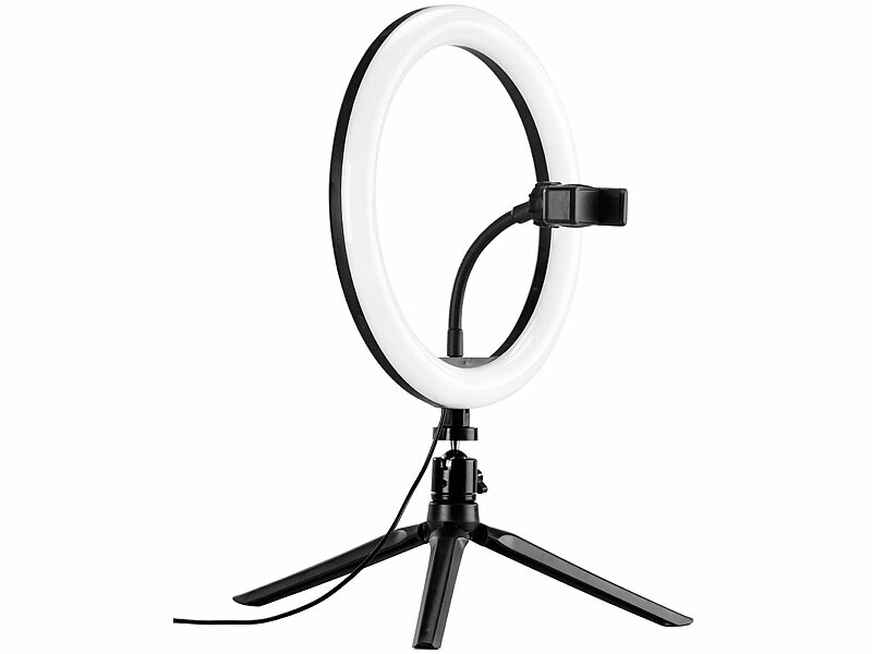 Microphone à condensateur professionnel avec filtre anti-pop et anneau LED