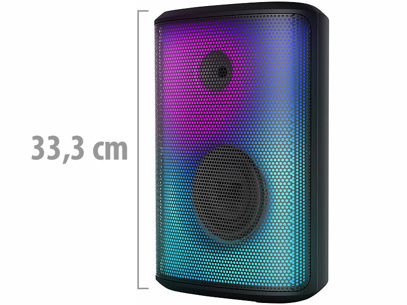 Enceinte Bluetooth 4.0 avec stroboscope RVB intrégré Auvisio, Enceintes  Bluetooth