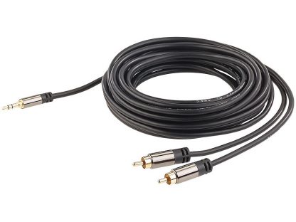 Câble stéréo Premium Cinch / Jack 3,5 mm mâle - 5 m (Reconditionné)