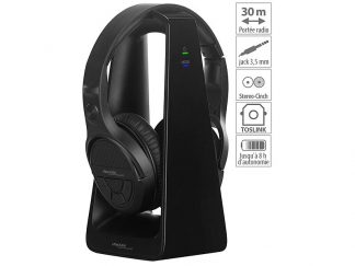 Casque stéréo sans fil 2,4 GHz avec station de chargement OK-300 (Reconditionné)