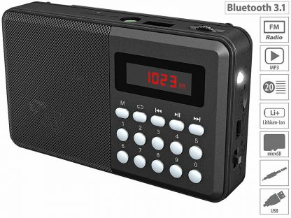 Radio de poche FM rechargeable bluetooth/MP3/USB/MicroSD TAR-702.bt (Reconditionné) – Image 2