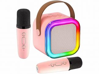 Enceinte karaoké avec 2 micros sans fil fonctions bluetooth / USB / MicroSD