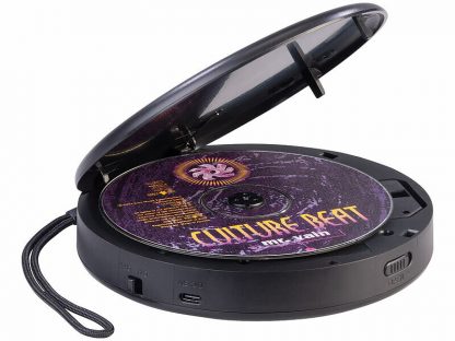 Lecteur CD portable rechargeable avec fonction bluetooth et haut-parleurs – Image 4