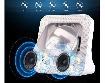 Lecteur CD portable rechargeable avec fonction bluetooth et haut-parleurs – Image 2