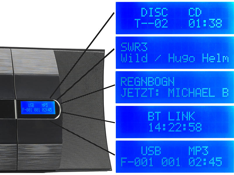 Chaîne stéréo avec radio FM et DAB+, lecteur CD et bluetooth MSX-620.dab (Reconditionné) – Image 3