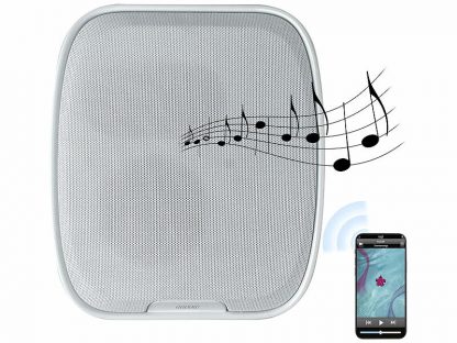 Haut-parleur mural rechargeable avec radio et fonction bluetooth - coloris blanc (Reconditionné)