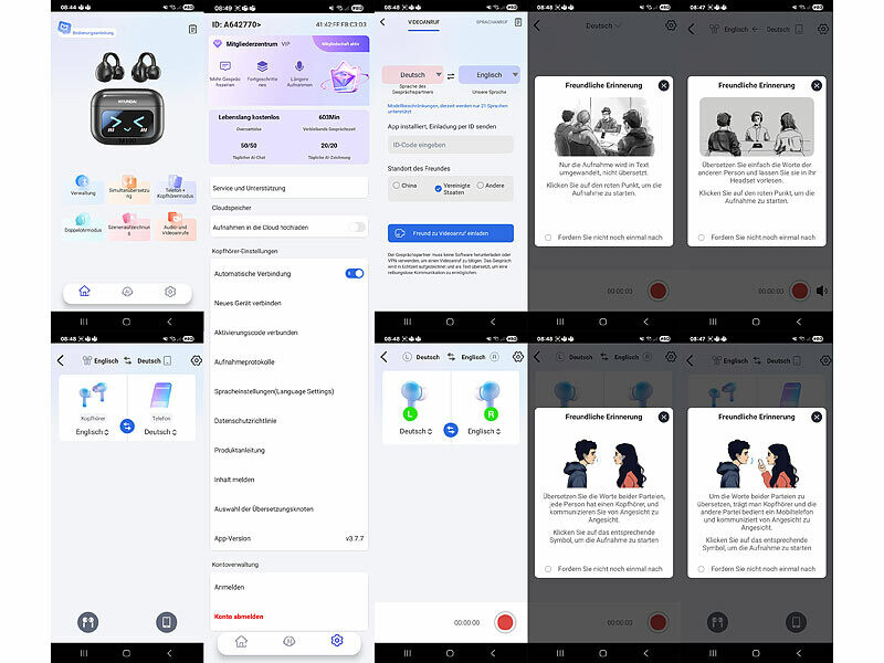 Ecouteurs bluetooth 5.4 avec traducteur IA instantané 115 langues – Image 7