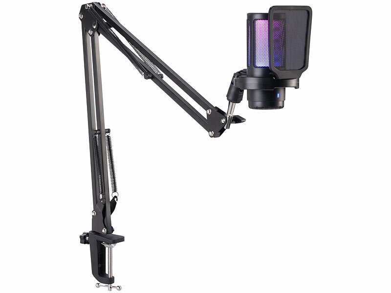 Microphone à condensateur gaming USB RVB avec bras articulé – Image 5