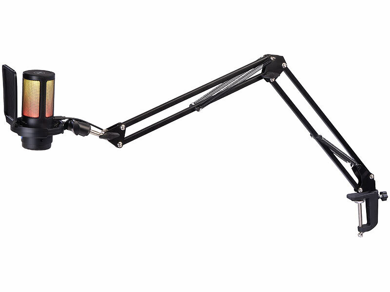 Microphone à condensateur gaming USB RVB avec bras articulé – Image 7
