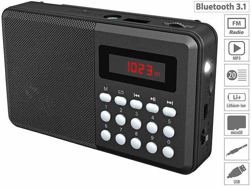 Radio de poche FM rechargeable bluetooth/MP3/USB/MicroSD TAR-702.bt – Image 2