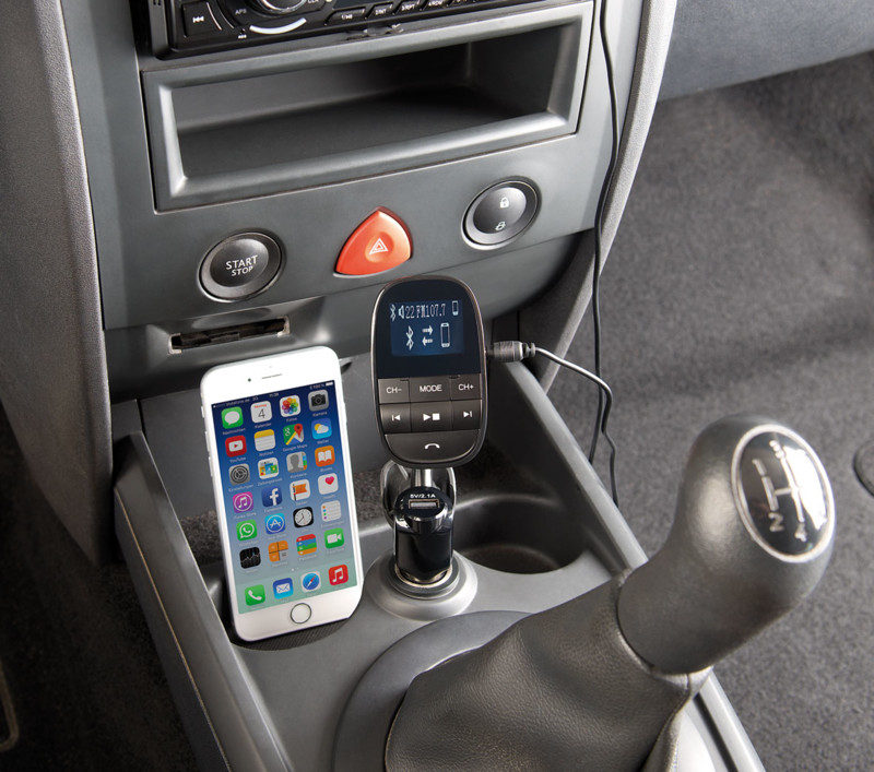 Transmetteur FM pour voiture bluetooth avec fonction mains libres – Image 2