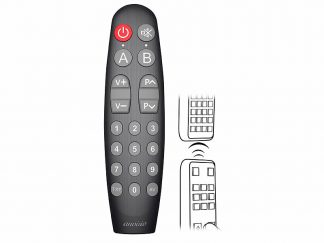 Télécommande universelle ergonomique 5 en 1 à touches larges pour 2 appareils (Reconditionné)