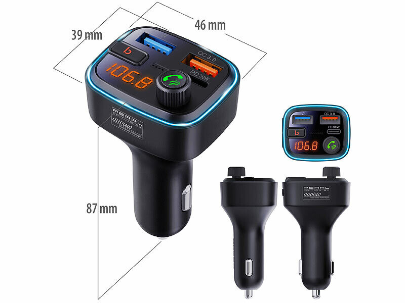 Transmetteur FM allume-cigare avec fonctions bluetooth et mains libres – Image 3