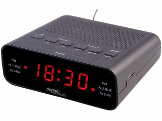 Radio-réveil FM avec 2 alarmes (reconditionné)