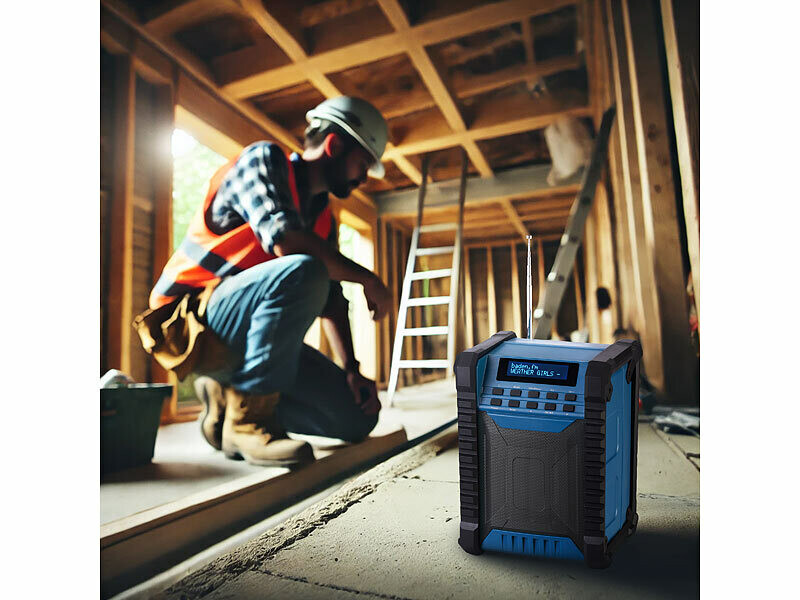 Radio de chantier rechargeable 40 W avec fonctions DAB+ / FM / bluetooth DOR-800 (Reconditionné) – Image 3