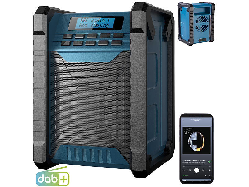 Radio de chantier rechargeable 40 W avec fonctions DAB+ / FM / bluetooth DOR-800 (Reconditionné) – Image 2