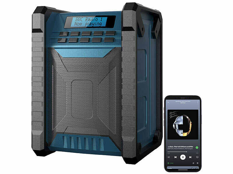 Radio de chantier rechargeable 40 W avec fonctions DAB+ / FM / bluetooth DOR-800 (Reconditionné)
