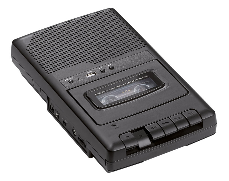 Lecteur de cassette mobile & numériseur USB avec haut-parleur, prise casque et microphone (Reconditi – Image 5