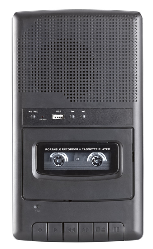 Lecteur de cassette mobile & numériseur USB avec haut-parleur, prise casque et microphone (Reconditi – Image 10