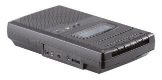 Lecteur de cassette mobile & numériseur USB avec haut-parleur, prise casque et microphone (Reconditi