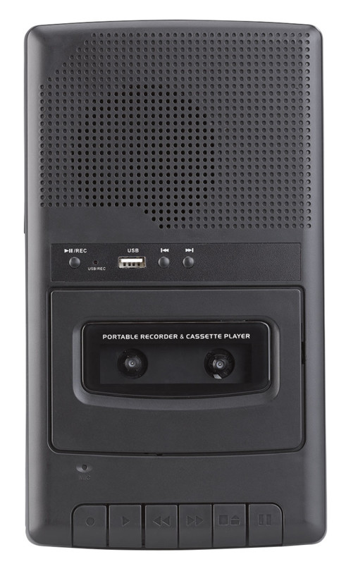 Lecteur de cassette mobile & numériseur USB avec haut-parleur, prise casque et microphone (Reconditi – Image 4