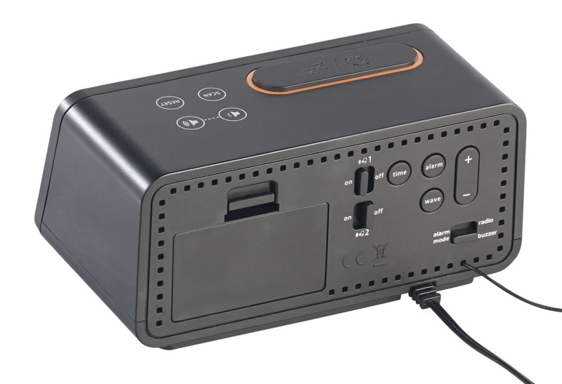 Radio-réveil radio-piloté avec hygromètre / thermomètre / chargement USB (Reconditionné) – Image 3